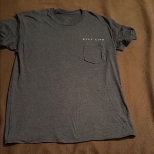 Salt Life Men's Charcoal Pocket Tee